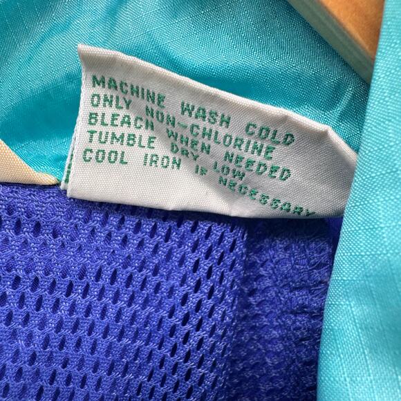Vintage LL Bean Jacket Womens Large Blue Purple 1/2 Zip Removable Hood Anorak - Picture 5 of 10